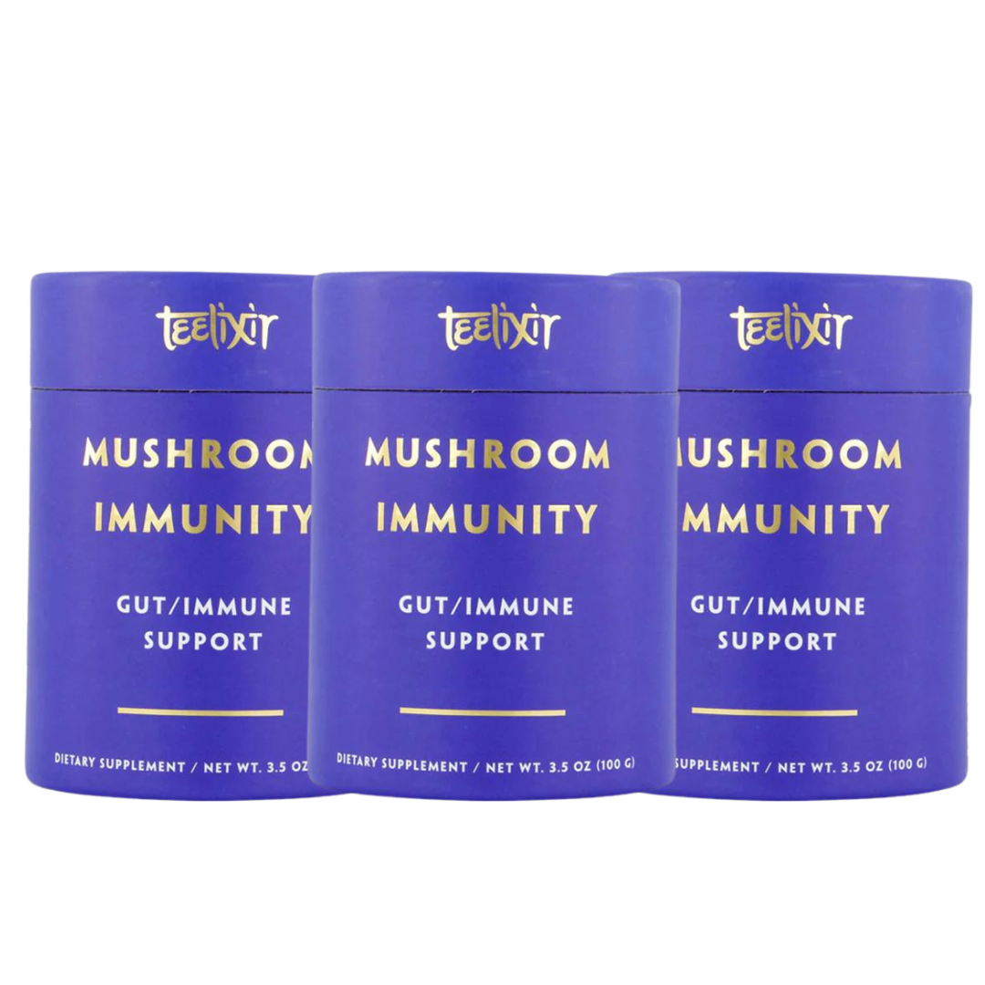 3 x Teelixir Immunity Mushroom Blend - 100g - Bundle - Health & Eco